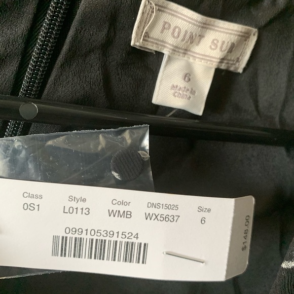 J.Crew Point Sur Faux-wrap Dress Black work 6 & 0 - Picture 5 of 8